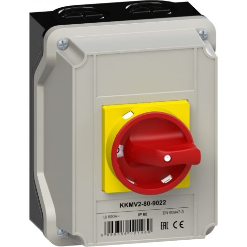 KKMV2-80-9022 vészleállító kézikapcsoló - 3 db-os akciós csomag!